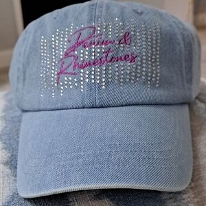 By Carrie Underwood Blue Hat with Pink and Silver Accents